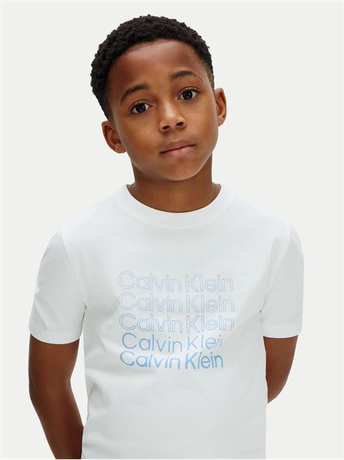 stacked logo ss t-shirt CALVIN KLEIN JEANS | LVCKSJA10BYAF